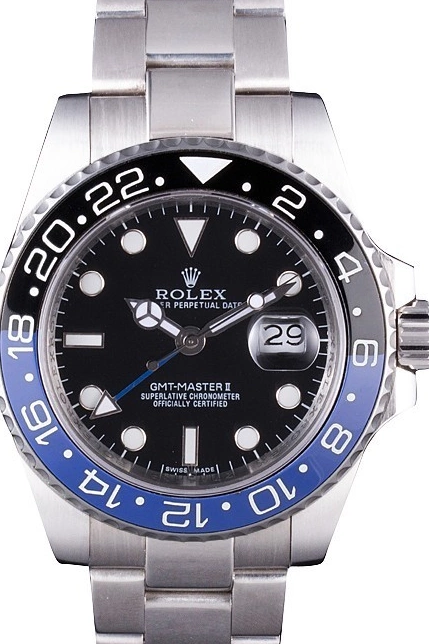 Aaa replica watch MASTER Rolex II 2013 621393 BLACK BLUE GMT BEZEL rl431 0824